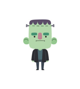 Esoteric Frankenstein Monster Halloween Vector Art