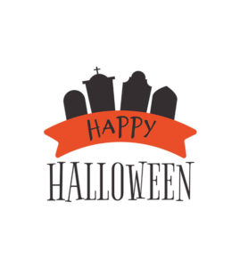 Cemetery Cover Happy Halloween Wish Vector Art