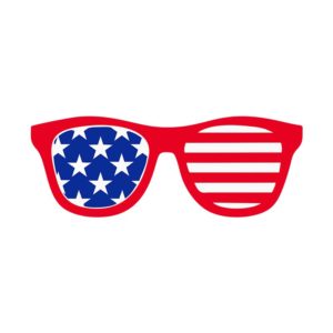 UNCLE SAM US GLASSES VECTOR