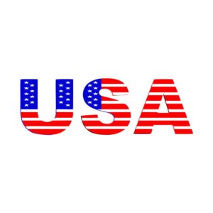 USA FLAG CALLIGRAPHY VECTOR