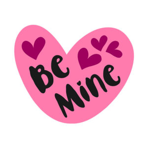 Hearted Be Mine Valentines Day Vector Art