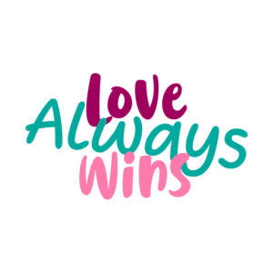 Pretty Love Always Wins Valentines Day Quote Vector Art