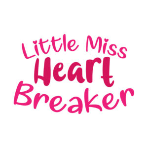 Little Miss Heart Breaker Valentines Day Vector Art