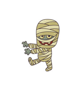 Mummified Halloween Vector Art