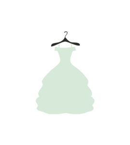 LIGHT GREEN TULLE WEDDING SKIRT VECTOR ART