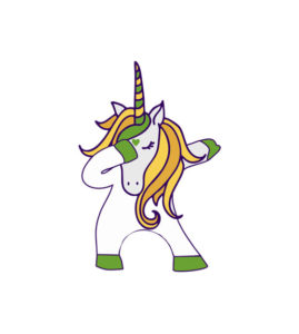 STYLISH DABBING UNICORN VECTOR ART