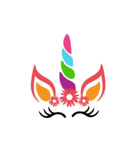 Cute and Enchanting Unicorn Face Vector Art