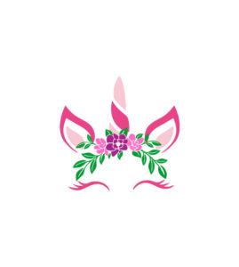 EXOTIC FLORAL VINES UNICORN VECTOR ART