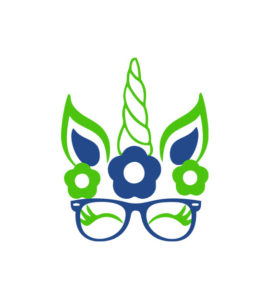 Enchanting Floral Glasses Unicorn Vector Art