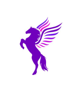 Divine Purple Pegasus Vector Art