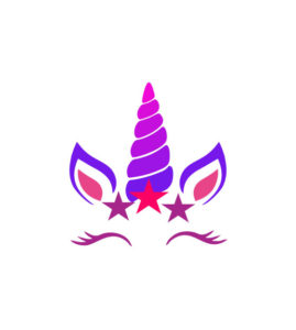 Alluring Purple Gradient Unicorn Vector Art