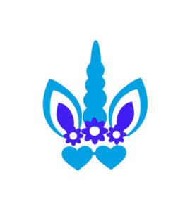 Love Induced Exotic Blue Unicorn Vector Art