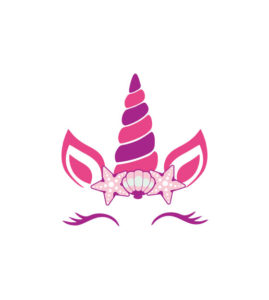 Stellar Pink Eyebrows Unicorn Vector Art