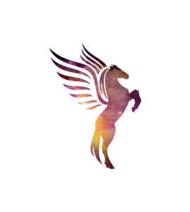 Sunset Induced Rearing Pegasus Vector Art