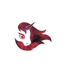 Sky Induced Blazing Unicorn Vector Art