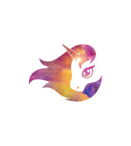 PINK COLOR GRADIENT MANE UNICORN VECTOR ART