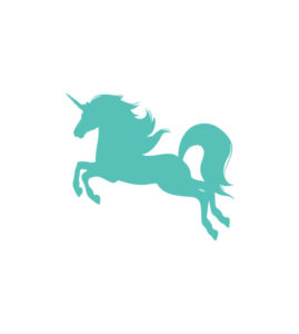 Gorgeous Galloping Sea green Unicorn Horse Vector Art