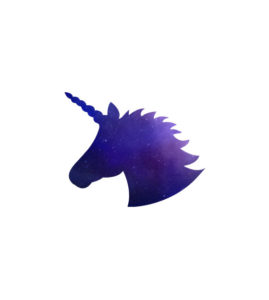 Night Sky Gradient Face Unicorn Vector Art