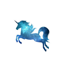 Enchanting Night Bright Sky Unicorn Vector Art