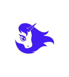 Sensational Sapphire Blue Unicorn Vector Art
