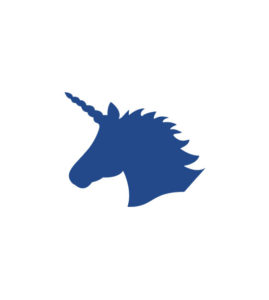 Appealing Navy Blue Unicorn Vector Art