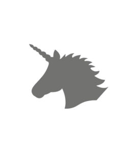 Exquisite Grey Unicorn Vector Art