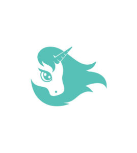 Enamoring Seagreen Unicorn Vector Art