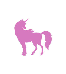 Lavender Purple Head Turn Unicorn Vector Art