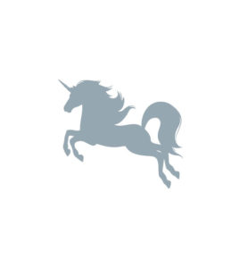 Exciting and Invigorating Grey Rearing Unicorn Vector Art