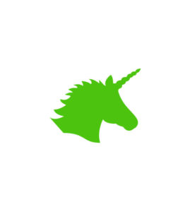 Elegant Shamrock Green Unicorn Vector Art
