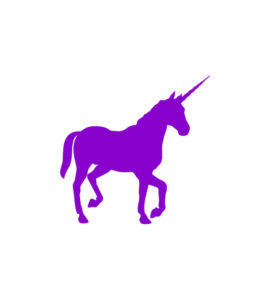 Dazzling Violet Unicorn Vector Art
