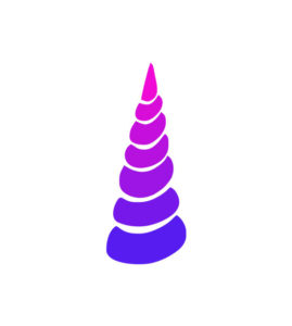 Enriching Purple Color Gradient Unicorn Horn Vector Art
