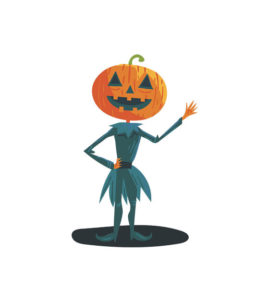 WELCOMING JACK OLANTERN SCARE CROW VECTOR ART