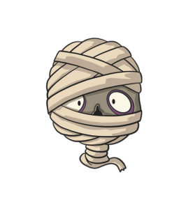 Mummified Face Halloween Vector Art