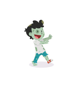 Formidable Zombie Halloween Costume Vector Art