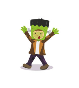 Frankenstein Monster Halloween Costume Vector Art