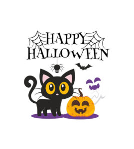 Pompous Happy Halloween Wish Vector Art