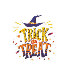 WITCH TOP HAT HALLOWEEN TRICK OR TREAT VECTOR ART