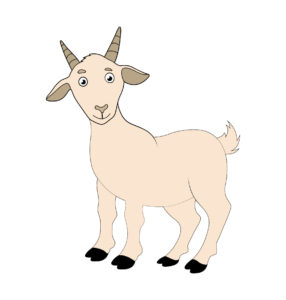Cartoon funny goat vector