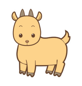Cute goat vector