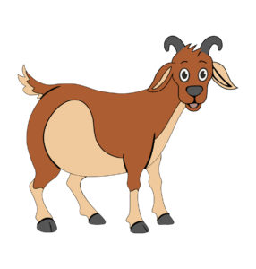 cute goat vector design art