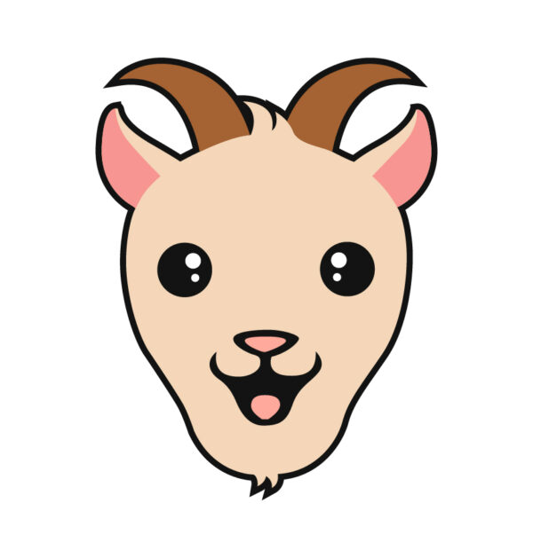 Goat face vector - Design Shop by AquaDigitizing