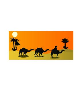 Walking  Camel Vector Art