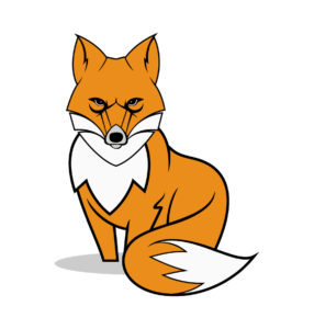 angry fox vector
