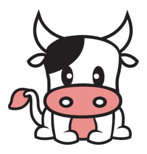 baby cow vector