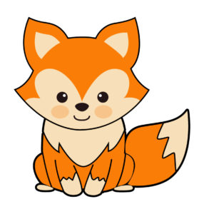 baby fox vector
