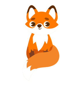 baby fox vector design