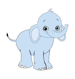 blue elephant vector art