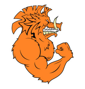 boar bodybuilder vector