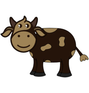 brown cow vector